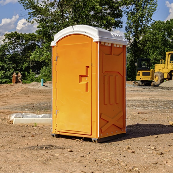 how often are the porta potties cleaned and serviced during a rental period in Scottsburg OR